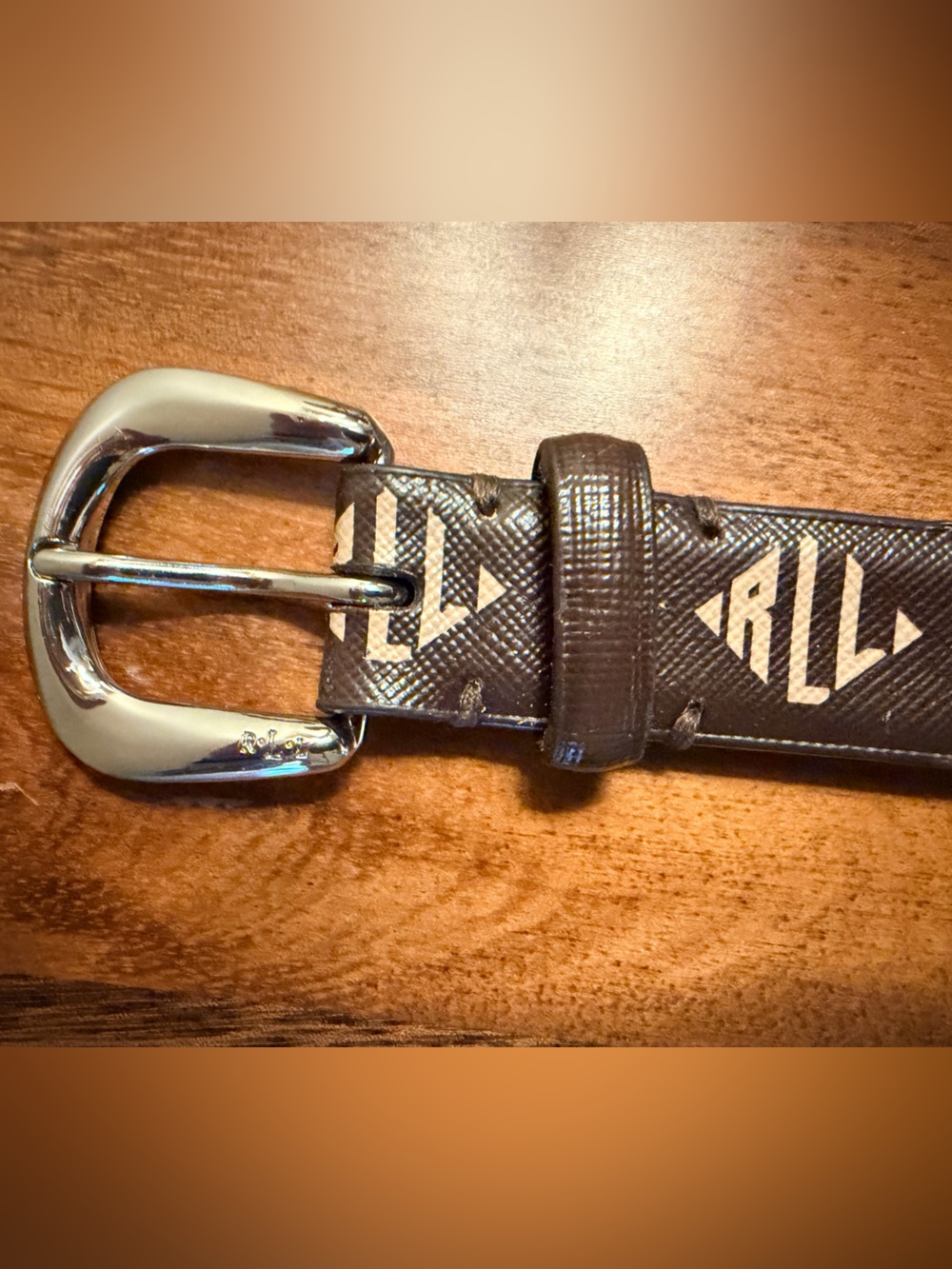 Vintage‎ RALPH LAUREN Brown Signature Belt Size Large 42” - Picture 2 of 8
